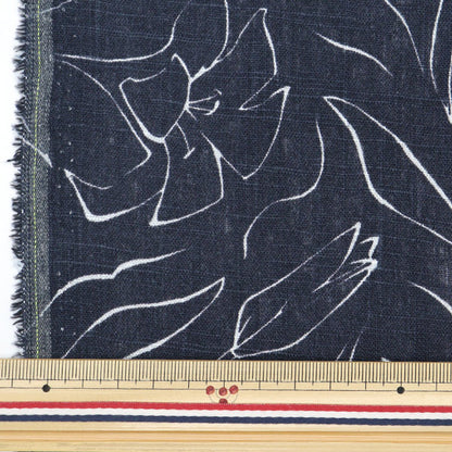 [De la quantité 5] tissu "Toromi Line Ligle Drawing Floral Match Navy Lilyp-Lfl-NV"