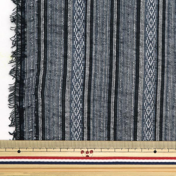 [De la quantité 5] tissu "shijira tissage noir x gris nos-017-13"