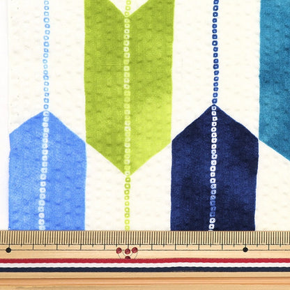 [From quantity 5] Fabric "Ripple arrow blane blue SO-57200-4B"