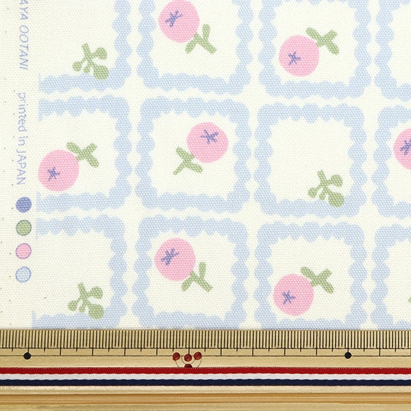 [Из количества 5] Ткань 『Оксфорд Onnera Scandinavian Floral Pattern Mint On10497-C"