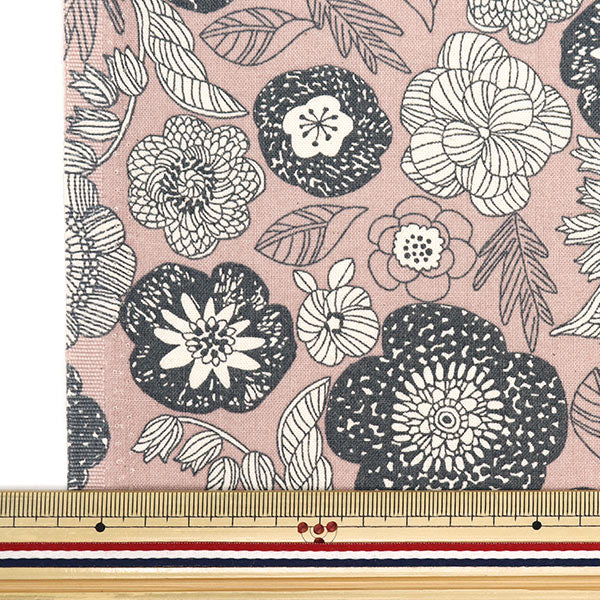 [De la quantité 5] Tissu "Palette de sièges Drawing Floral Match Floral Smoky Pink 144-8047-A3" [Yuzawaya Original]