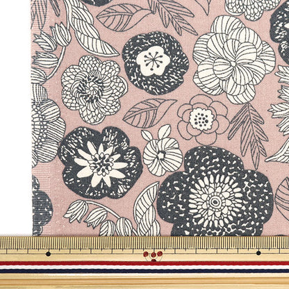 [De la quantité 5] Tissu "Palette de sièges Drawing Floral Match Floral Smoky Pink 144-8047-A3" [Yuzawaya Original]