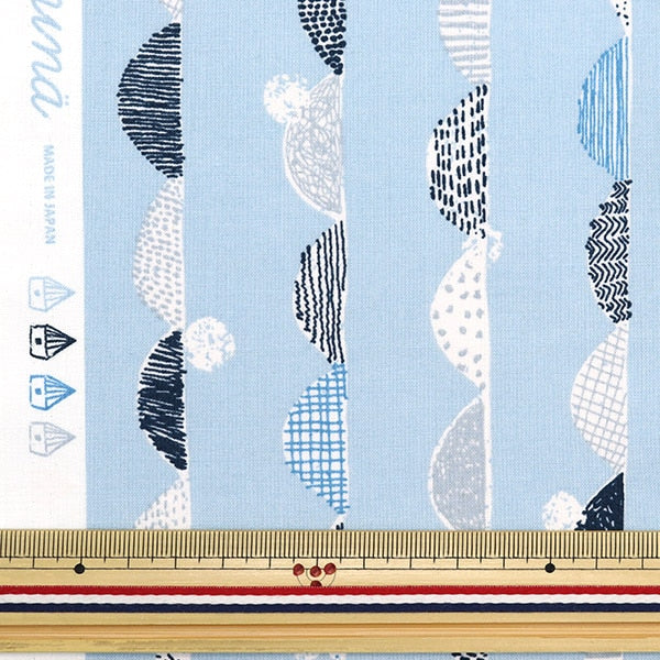 [From quantity 5] Fabric "Nina Soft Scare Mer Blue 142-1292-C4"