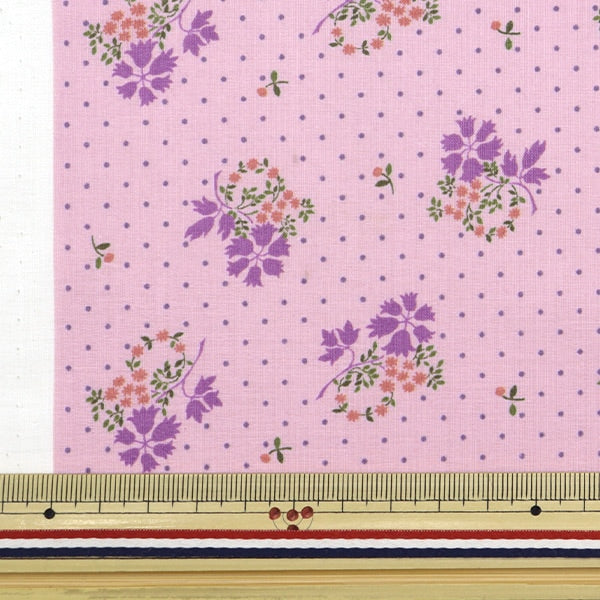 [From quantity 5] Fabric "60 loan soft processing dot circle lavender SC10505-D"