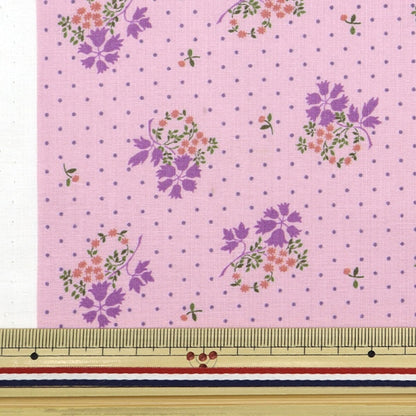 [From quantity 5] Fabric "60 loan soft processing dot circle lavender SC10505-D"