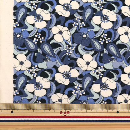 [De la quantité 5] Tissu "Broad Flower Blue KTS6866-B" Coton Kobayashi Cotton Kobayashi Kobayashi Fibre