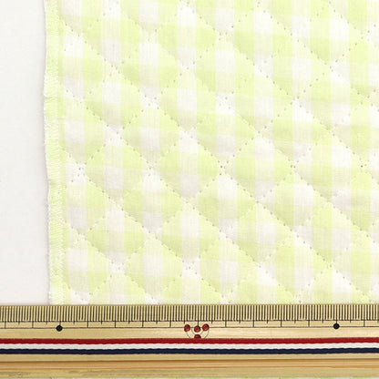 Fabric "Pre -dyed gingham quilting large Cut Cloth Approximately 105cm x 50cm Light Green C-QCO-GIL-LGR "