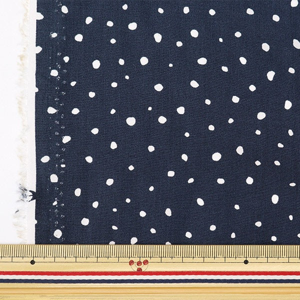 [Aus Menge 5] Stoff "Melty Leyon Dalmatian Navy Rypt-da-C"