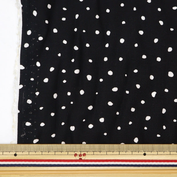 [From quantity 5] Fabric "Melty Leyon Dalmatian Black Rypt-Da-E"