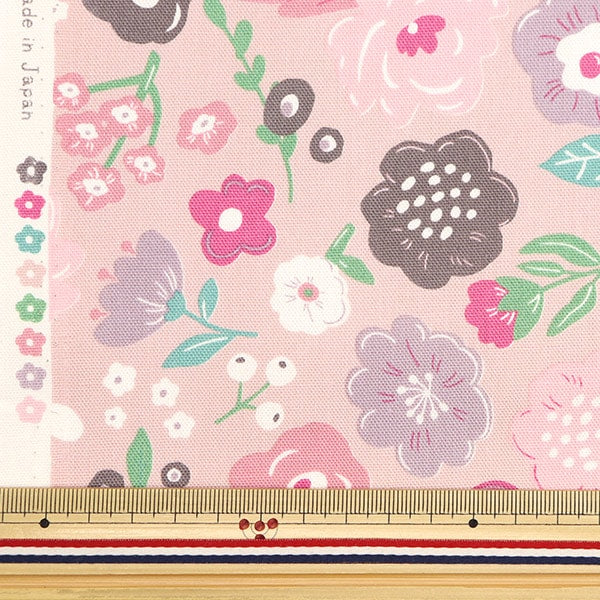 [De la cantidad 5] Fabric "Oxford Flower Pink Sopoaa-Kukka-A" [YUZAYA ORIGINAL]