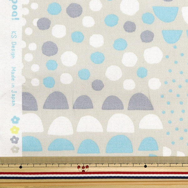 [De la cantidad 5] Fabric "Oxford Dot Patch Saxophone Grey Sopoa-Piste-B" [Original de Yuzawaya]