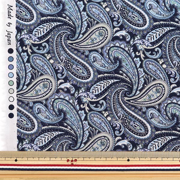 [De la cantidad 5] Fabric "Broad Paisley Navy 4223-1-5"