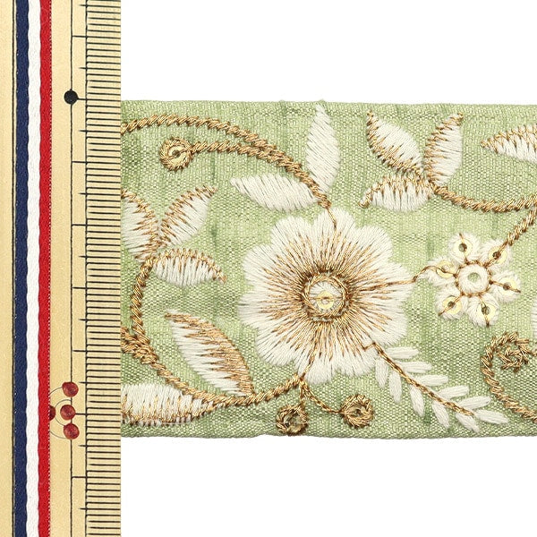 [From quantity 5] HandicraftTrim 『2022 Indian embroidery trim 45351E]