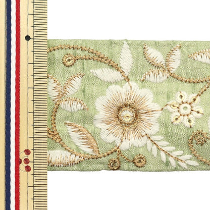 [From quantity 5] HandicraftTrim 『2022 Indian embroidery trim 45351E]