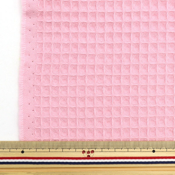 [De la quantité 5] tissu "Domotex Rich Waffle Strawberry Domo-Wa3"