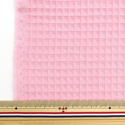 [De la quantité 5] tissu "Domotex Rich Waffle Strawberry Domo-Wa3"