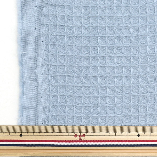 [Aus Menge 5] Stoff "Domotex Rich Waffle Milky Blue Domo-Wa5"