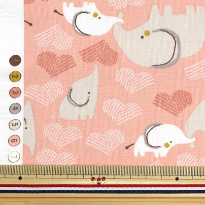 [De la cantidad 5] Tela "Domotex Cotton Print Mama Elephant DOMO-CPT8"