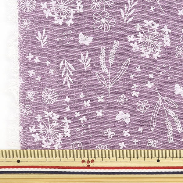 [Aus Menge 5] Stoff "Imadoki-Rückstand Färben Chambray Wildblume Lavendel IMAF-16LV"