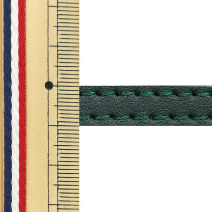Materiale della borsa "Tape punti in pelle doppio sintetico circa 10 mm di larghezza #05 verde scuro ftw10-05"