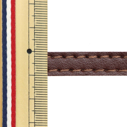 Materiale della borsa "Tape punti in pelle doppio sintetico circa 10 mm di larghezza #61 marrone scuro FTW10-61"