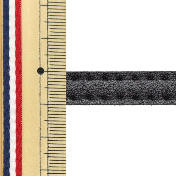 Materiale della borsa "Tape punti in pelle doppia di circa 10 mm di larghezza #01 Black FTW10-01"