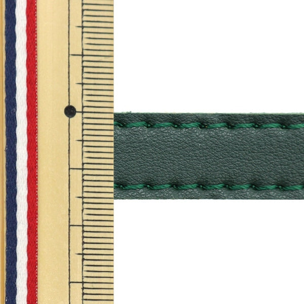 Materiale della borsa "Tape punti in pelle doppia sintetica di circa 15 mm di larghezza #05 verde scuro ftw15-05"