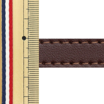 Materiale della borsa "Tape punti in pelle doppio sintetico di circa 15 mm di larghezza #61 marrone scuro ftw15-61"