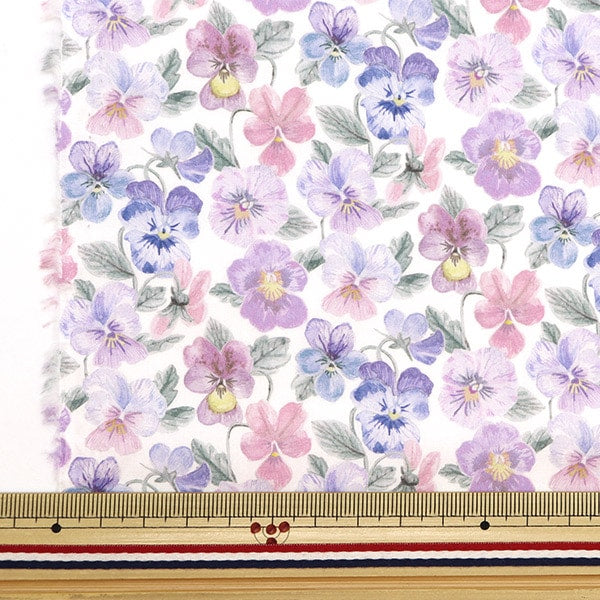 [From quantity 5] Fabric "Liberty Fabric Tana lawn Sink of Me Purple 36301107J23G] [Yuzawayaoriginal】