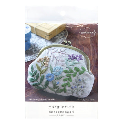 Embroidery kit "Wild flowers that blew the windGamaguchi Blue PHC-114-2] PIECE Peace