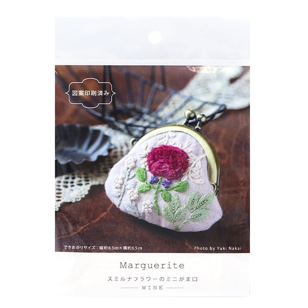 Embroidery kit "Smirna Flower MiniGamaguchi Wine PHC-115-1] PIECE Peace
