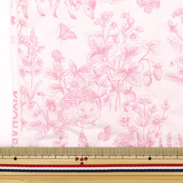 [From quantity 5] Fabric "Cotton Satin Quilt Nerori Rose Garden Cherry Pink NRF-01Q-CP"