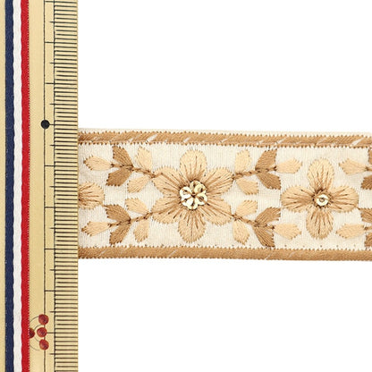 [From quantity 5] HandicraftTrim 『2023 Indian embroidery trim 590A]