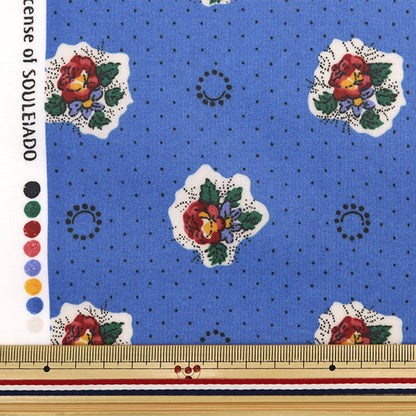 [From quantity 5] Fabric "Souleiado Sole ass SheetingLaminate Luplan Tan Jay Blue SLFR-304C]