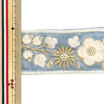[From quantity 5] HandicraftTrim 『2023 Indian embroidery trim 654i]