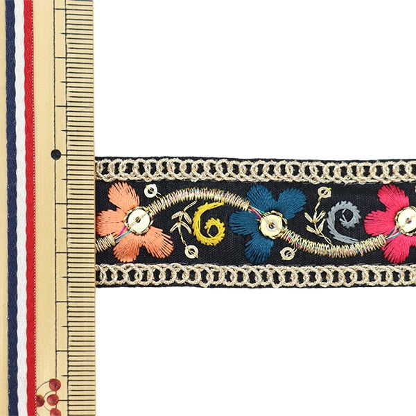 [From quantity 5] HandicraftTrim 『2023 Indian embroidery trim 45909a]