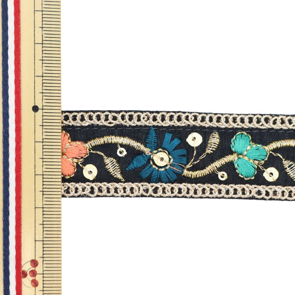 [From quantity 5] HandicraftTrim 『2023 Indian embroidery trim 45916A]