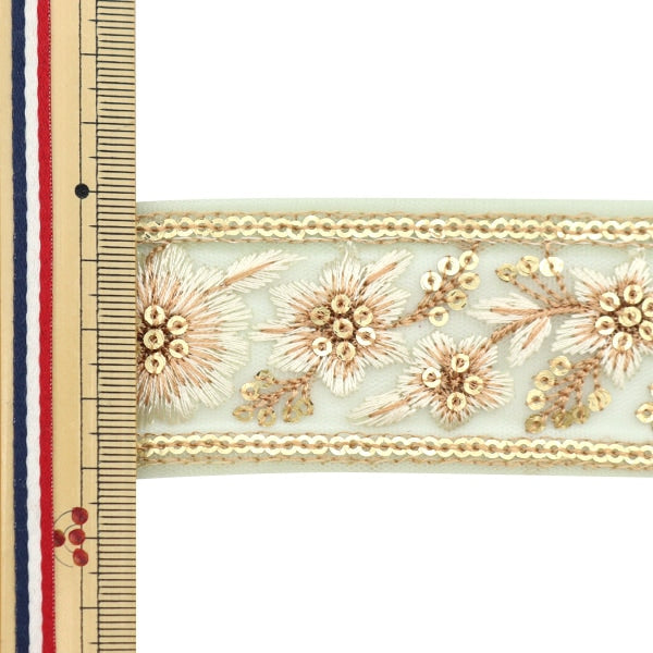 [From quantity 5] HandicraftTrim 『2023 Indian embroidery trim 46033#4』