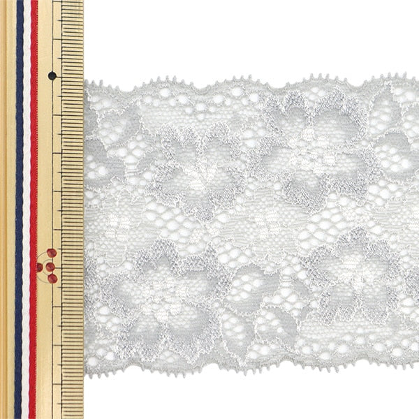 [الكمية من 5] الدانتيلالشريطشريط "دانتيل مطاطي 2023 عرض حوالي 75 ملم رمادي 272279R"