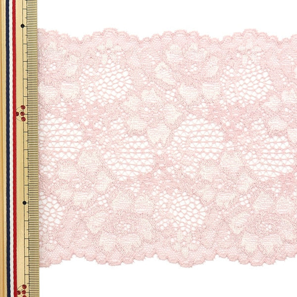 [Dalla quantità 5] razzaNastroNastro "Larghezza del pizzo elastico 2023 circa 13 cm Pale MAUVE 71R"