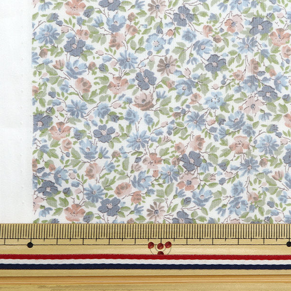 [Aus Menge 5] Stoff "Liberty Fabric Tanalone Hanna Rose Blue Grey 3631126j23a" [YuzawayaOriginal】