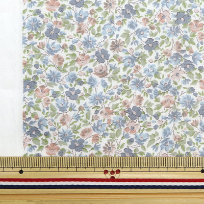 [Aus Menge 5] Stoff "Liberty Fabric Tanalone Hanna Rose Blue Grey 3631126J23a" [Yuzawaya Original]