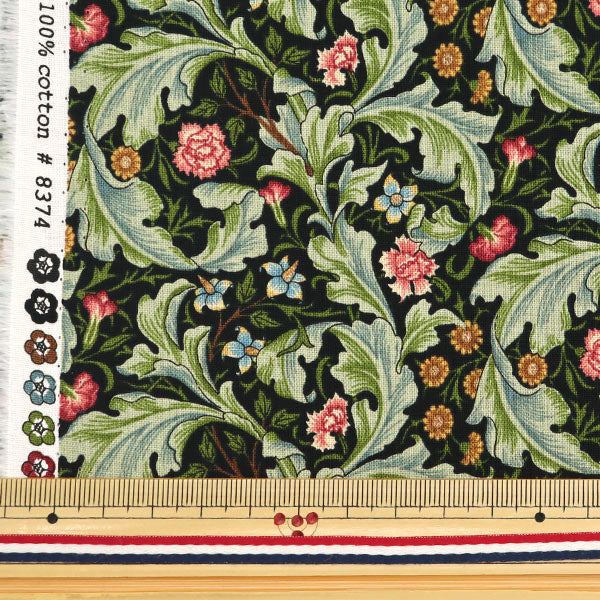 [From quantity 5] Fabric "Moda Best of Morris Sheeting Morrismedou Leicester Black 8374-21]