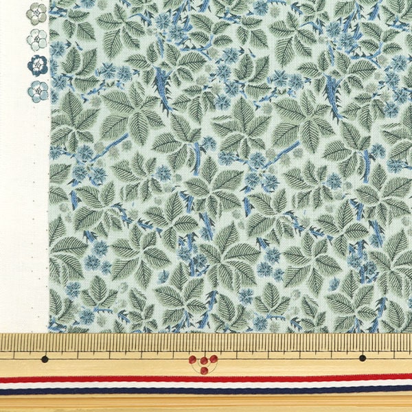 [Aus Quantität 5] Fabric "Moda Best of Morris Sheeting Morrismedou Wumble Hell Blue 8375-16"