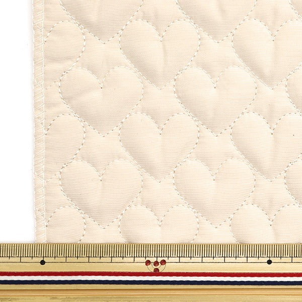 [De la cantidad 5] Fabric "acolchado Nerori Rose Heart Quilt Ofl White NRF-05H-Ow"