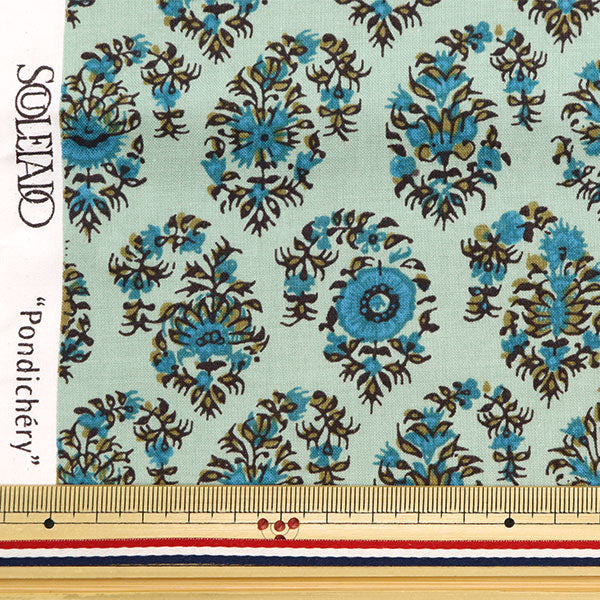 [From quantity 5] Fabric "Souleiado SoleAdo Vintage Feel Pondichel Mist Green SLFCV-103C"