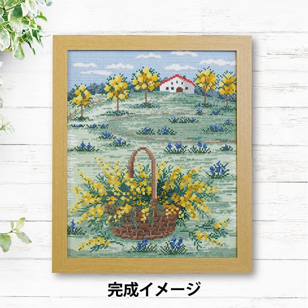 Набор для вышивки "Оноэ Мегуми Европейский ландшафтный ландшафт -мимоза -Королевая Франция Ранняя весна Хилл 7576" Olympus