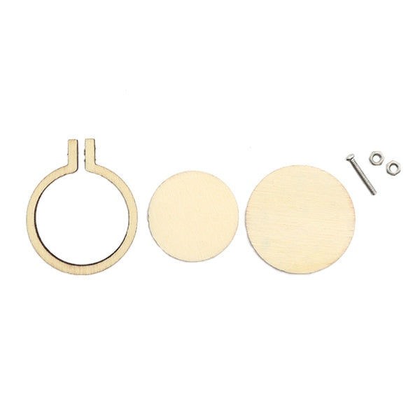 Crame de broderie "Cadre de broderie miniature ronde 3 cm x 3,5 cm ZA0782"