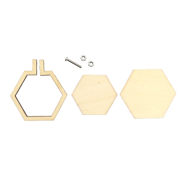 Crame de broderie "Cadre de broderie miniature Hexagon 4cm x 4,2 cm ZA0785"