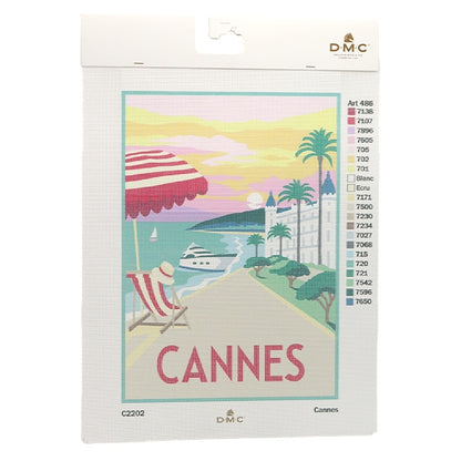 Embroidery kit "Print Canvas Cannes C2202" DMC Dewem Sea